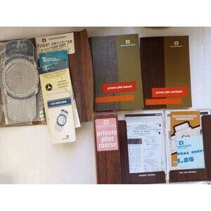 Sanderson Private Pilot Training Course box set w/flight computer+manual+case